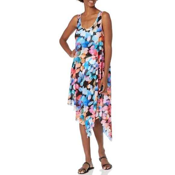 Profile by Gottex 'Color Rush' Asymmetrical Swimsuit Cover-Up Dress, Multicolor - Picture 1 of 2